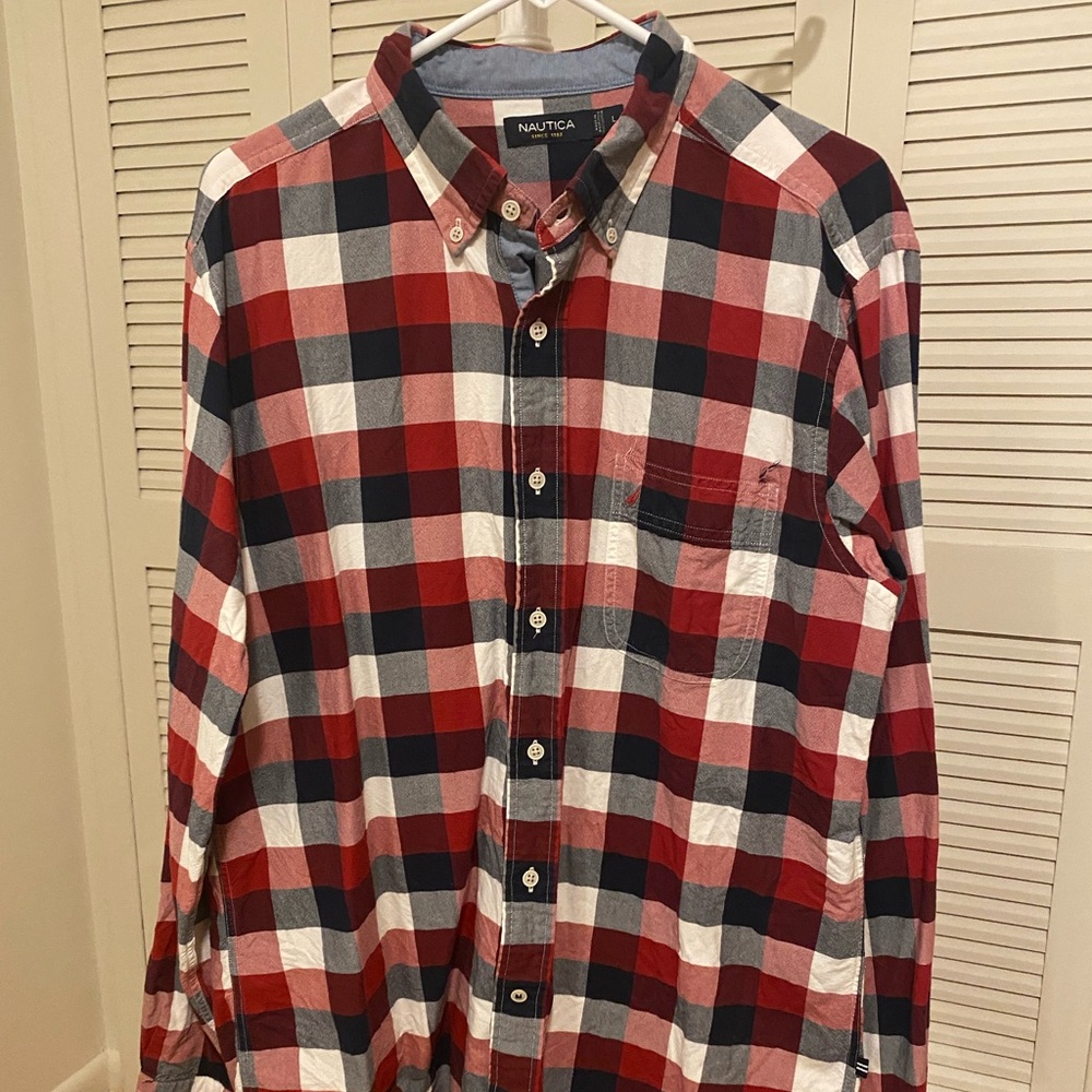 Men’s plaid dress shirt